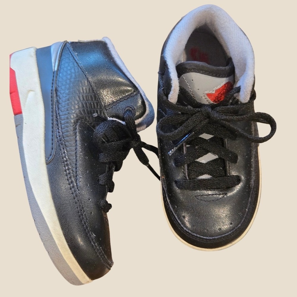 Nike Air Jordan 2 Retro Black Cement Toddler Shoes DQ8563-001 Size 7C Kids